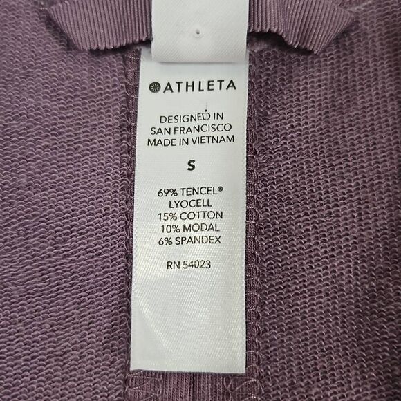 Athleta womens size medium oversize lilac purple Cocoon Wrap with pockets - Picture 3 of 10